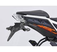 Porte-plaque protech en acier inoxydable enduit de poudre noir, noir