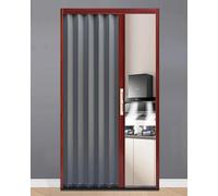 Porte pliante Concertina avec serrure et rail inférieur pour portes intérieures Rétractable Accordéon Closet