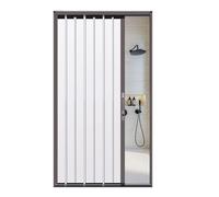 Porte pliante en accordéon en alliage d'aluminium, porte coulissante privée et élégante pour bureau, couloir, porte (99 x 203 cm)