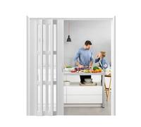 Porte pliante en accordéon magnétique - Porte moustiquaire d'intérieur robuste pour patio placard et placard - Panneau acrylique sécurisé de 129,5 x 203,2 cm - Facile à installer et peu encombrant