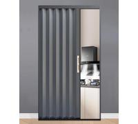Porte pliante en aluminium avec serrure et rail, solution intérieure peu encombrante pour portes, placards et cloisons de pièce
