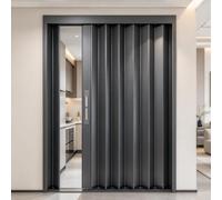 Porte Pliante En Aluminium, Porte Coulissante Escamotable | Taille Personnalisée, Isolation Étanche, Gain De Place, For Salle De Bain/couloirs(LEFT_130X185CM)
