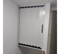 Porte pliante en aluminium pour garde-manger et buanderie - Moustiquaire coulissante en accordéon verrouillable - Compact - Multi-plis - Gain de place - 86 x 180 cm