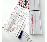 Porte pliante en kit - PRE-ASSEMBLEE mod. JOLLY, mesure de 0-71 à 121cmx220H en PVC, bricolage facile à assembler (Mesure 96-109cm x 220H, Blanc)