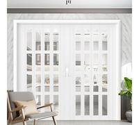 Porte pliante en PVC imperméable, design coulissant rétractable insonorisé pour grandes portes intérieures