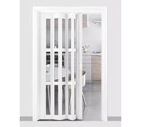 Porte pliante en PVC - Porte coulissante rétractable pour cuisine, chambre, appartement, salle de bain, design peu encombrant, solution pratique