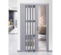 Porte pliante en PVC, séparateur de pièce en accordéon en accordéon pour chambre à coucher et couloir, idéal pour l'entrée du garde-manger et du placard