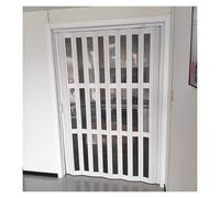 Porte pliante en PVC, style grange coulissante avec verre acrylique, séparateur de pièce multi-plis pour espaces intérieurs