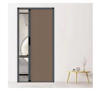 Porte Pliante Intérieure En Accordéon, Porte Coulissante Étanche | Pour Placard Et Petite Pièce, Cadre En Aluminium Avec Tissu Nid D'abeille Occultant(Brown,42x80in(106.7x203.2cm))