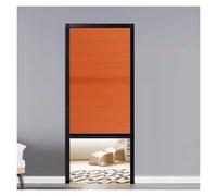 Porte pliante invisible en nid d'abeille, sans perçage, portes coulissantes accordéon intérieures pour placards/porte/cuisine/chambre/salon/buanderie, séparateur de pièce rétractable (orange, 99,1 x