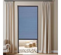 Porte pliante invisible, sans perçage, gain de place et insonorisée, tailles personnalisées pour placards, cuisines, chambres et plus encore, bleu, 118,5 x 203 cm, facile à installer