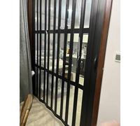 Porte pliante magnétique, panneau de séparation de pièce en accordéon pour intérieur, système de rails coulissants pour buanderie, salle de bain ou cuisine, 203,2 cm de hauteur