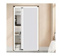 Porte Pliante Porte accordéon pliante sans perçage, séparateur de pièce coulissant portable avec tissu nid d'abeille, pour placard d'appartement de location et petit espace(White,42" x 80")
