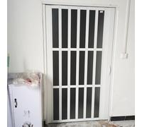 Porte pliante, Porte pliante accordéon blanche 205 cm avec poignée, verre acrylique, plusieurs tailles(144x205cm/56.7x80.7in)