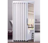 Porte Pliante, Portes Accordéon En Aluminium Blanc Avec Serrure For Salle De Bain Et Cuisine, Largeur Réglable, Cloison De Porte Accordéon Concertina(111x203cm/44x80in)