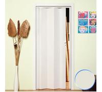 Porte pliante PVC FORTE - Modèle Maya - Coulissante - Cendre Blanc - 83x214 cm