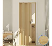 Porte Pliante reductible accordèon hêtre Bois en PVC coulissante 83x214 Mod Maya