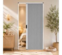 Porte pliante rétractable à profil ultra-bas | Portes accordéon occultantes pliantes intérieures, cadre en aluminium étanche for salon(Gray,47x80in (119.5x203cm))