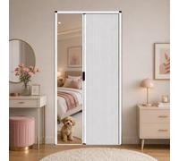 Porte pliante rétractable avec cadre en aluminium durable et rail bas