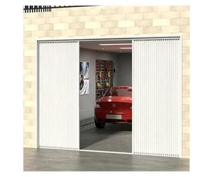 Porte pliante rétractable en aluminium - Cloison coulissante peu encombrante pour extérieur, salle de bain, sous-sol et terrasse - Blanc 42x80in / 106,5 x 203 cm