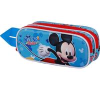 Porte-plume double 3D Disney Micky Mouse House, bleu