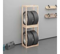 vidaXL Porte-pneus 120x40x180 cm Bois de pin massif