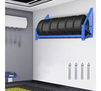 Porte-pneus mural robuste - Pneus en métal de 150 cm pour garage - Étagères de rangement pour roues avec matériel - Optimisez l'espace et nizez efficacement les pneus
