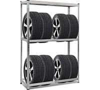 Porte-pneus TL33083, pour 8 pneus, panneau MDF, réglable, 795 kg, 180 x 120 x 40 cm - A