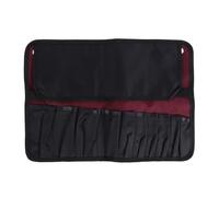 Porte-Pochette à Outils en Tissu Oxford Noir, Rouleau à Poches Multiples | Rabattant de Protection, Poignée Intégrée, pour Coffret et Établi D’atelier, Rangement Rapide