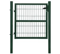 Porte Portail Jardin Cadenas Serrures Galvanisé Acier 100cm Vert V2Aox