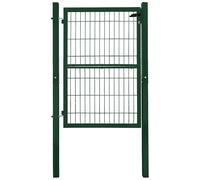 Porte Portail Jardin Cadenas Serrures Galvanisé Acier 140 cm Vert V2Aox