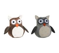 Porte-porte Home ESPRIT Sable 25 x 12 x 20 cm Chouette (2 pièces)