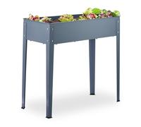 Porte-pot de fleurs en métal support à plantes léger bac à fleurs surélevé