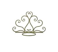 Porte-pot en métal vieilli vert - 31,8 x 14,5 x 21,9 cm -