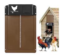 Porte Poulailler Automatique Solaire, Porte De Poulailler Automatique Batterie, Automatic Chicken Coop Door, Etanche avec Capteur de Lumière Porte De Poulailler à Induction à Pile, pour Poulets Canard
