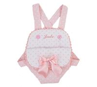 Porte-Poupée ou porte-bébé pour poupées, poupons et peluches PERSONNALISÉ avec le NOM. Plusieurs modéles couleurs et tailles disponibles. (Étoiles Rose, Grand)
