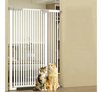 Porte pour Animaux de Compagnie à Fermeture Automatique,Barrière de Sécurité pour Animaux de Compagnie,Barrières D'escalier pour Bébé et Chien,avec Extensions,90° Arrêt (118-125cm/46.5-49.2in)