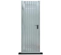 Porte pour cave en zinc avec poignée et serrure, pour garage et guichet 70x200