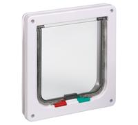 Porte Pour Chat Karlie 4 Voies Blanche 20x19,2cm Avec Positions De Fermeture