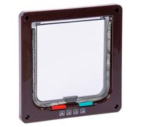 Porte Pour Chat Karlie 4 Voies Marron 20x19,2 Cm Largeur De Passage 14,6 Cm