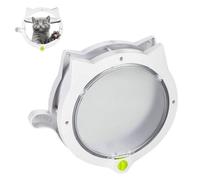 Porte Pour Chat, Porte Intérieure Pour Chat, Porte à Chatière Magnétique, 4 Modes De Verrouillage, Porte Automatique En Plastique Sûre Pour Portes Intérieures Et Extérieures(blanc)