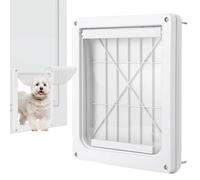 Porte pour Chien pour Installation Murale - Chatière isolée pour Animal Domestique 29 x 35 x 4,2 cm avec Rabat Transparent, résistante aux intempéries et aux Courants d'air | Portes pour Anim