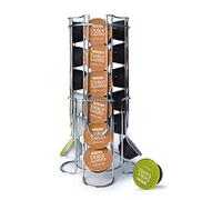 Porte pour les Capsules Dolce Gusto Support Distributeur Présentoir Pour 24 Pièces en chrome argenté
