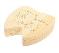 Porte-premières Dents en Bois, Boîte Souvenir Dentaire de Dent | 1 Pièce, Couvercles Imprimés et Trous Dédiés, Boucle Délicate, pour Dents de Lait et Premiers Souvenirs