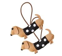 Porte-queue de cheval, attaches pour cheveux mignonnes, 2x Porte-queues de cheval mignons en teckel, Accessoires pour cheveux décoratifs à la mode, manchettes pour queue de cheval à la mode, chouchous