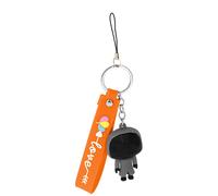 Porte Clé Dragonne avec Figurine Série Squid Game en Silicone Orange