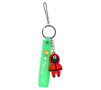 Porte-clé Dragonne Figurine Série Coréenne Squid Game Bracelet Silicone Vert