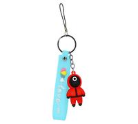 Porte-clé Dragonne Figurine Série Coréenne Squid Game Bracelet Souple Bleu Clair