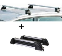 Porte-rails CRV107A + porte-skis / porte-planches à neige / porte-skis en aluminium 4 paires de skis compatibles avec Mini Countryman 5 portes à partir de 2017