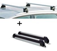 Porte-rails CRV107A + porte-skis / porte-planches à neige / porte-skis Silve Ice extensible) compatible avec Renault Koleos II 5 portes à partir de 2017